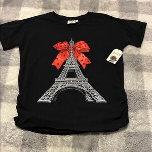 Black Eiffel Tower Woman’s T-Shirt